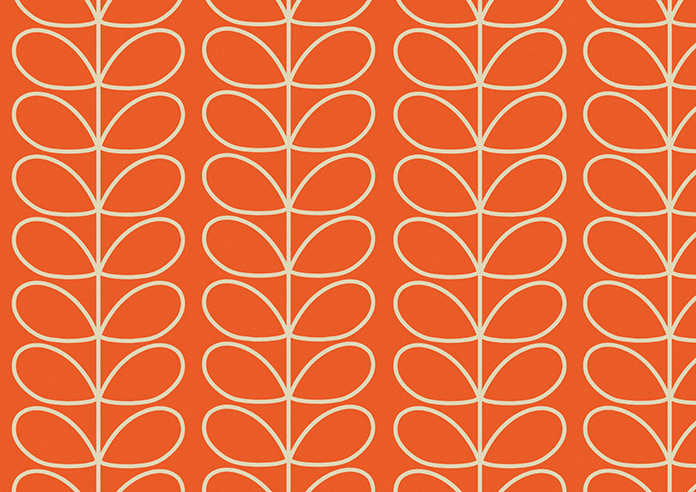 Orla Kiely Linear Stem, Persimmon - Twist&Fit Roman Blind - Image 8
